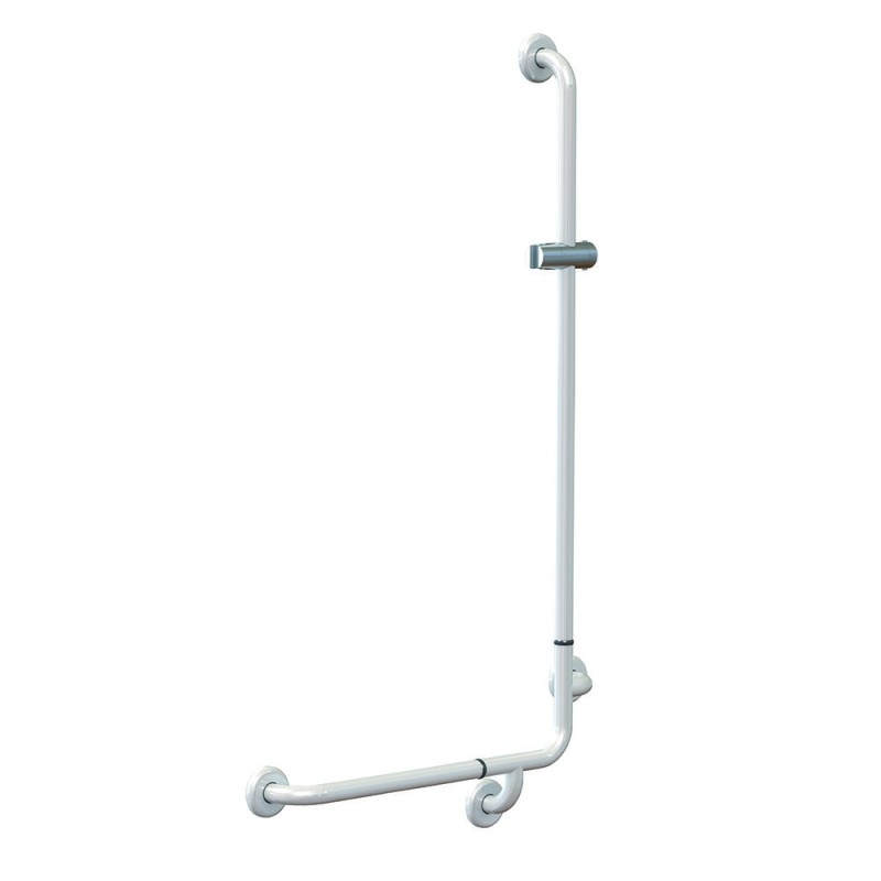 Corrimano angolare a 90° con supporto intermedio in acciaio (bianco) 60x120 cm K Design EHP-2448H-PC EHP-2448H-PC 1