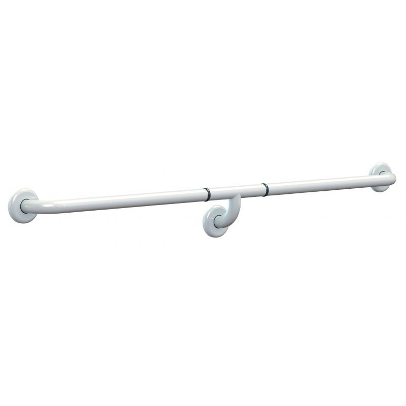 Corrimano lineare con supporto centrale in acciaio 140cm bianco K Design EHP-64-PC EHP-64-PC 1
