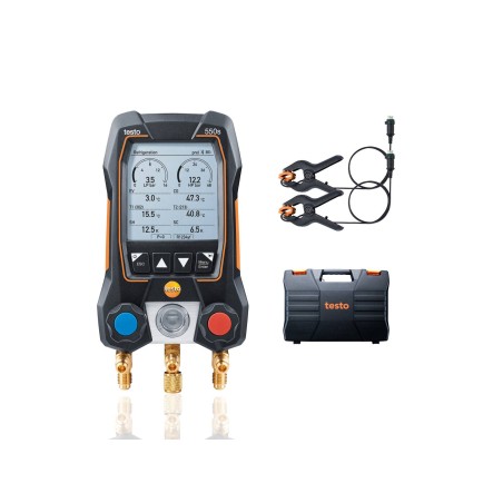 Testo 550s Kit base - Gruppo manometrico digitale smart con blocco valvole a 2 vie 0564 5501 1