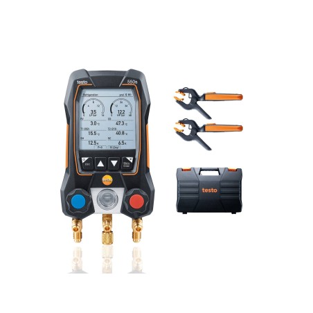 testo 550s Smart Kit - Gruppo manometrico digitale smart con blocco valvole a 2 vie 0564 5502 1