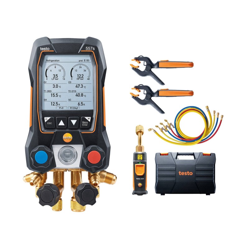 Testo 557s Smart Kit per il vuoto e con tubi di riempimento Codice 0564 5572 0564 5572 1