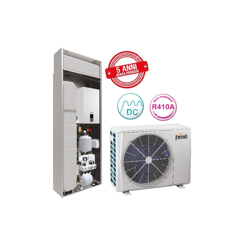 POMPE DI CALORE REVERSIBILI ARIA-ACQUA SPLIT FERROLI OMNIA HI3 IN 04 Kw 0XHF4BWA 1