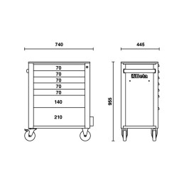 Cassettiera 7 cassetti con assortimento di 309 utensili Beta C24EH O7/M 024002209 8