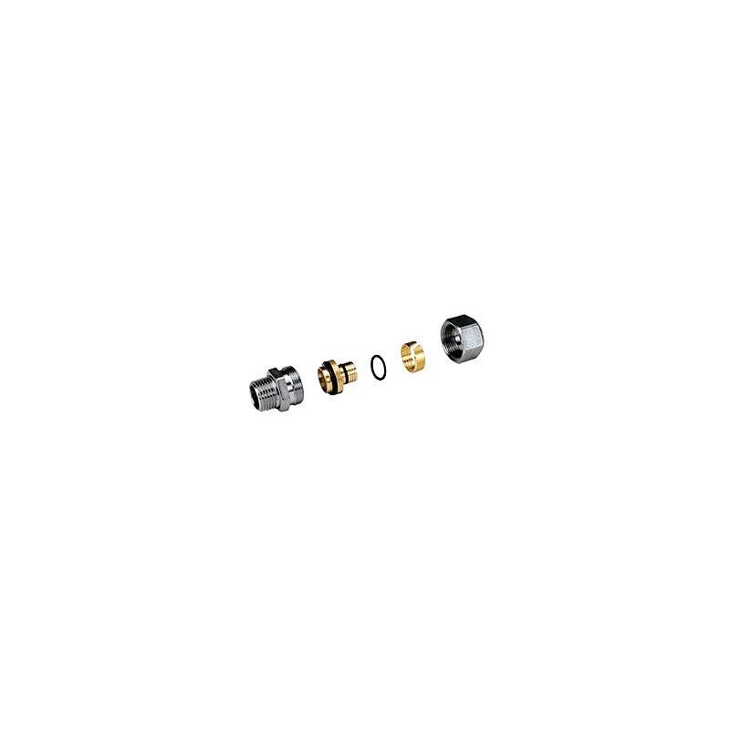 Raccordo diritto filettato maschio misura 3/4" x (16 x 2) per tubi in plastica o multistrato R187MX082 1