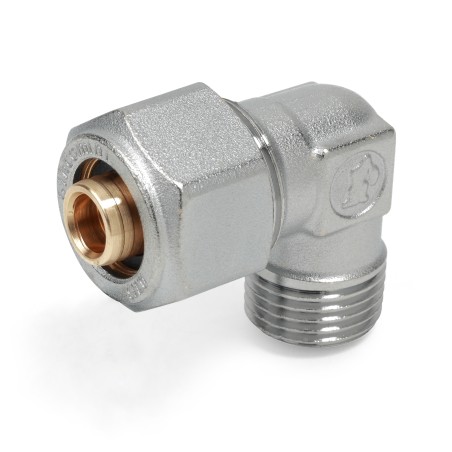 Raccordo curvo 90° filettato maschio misura 3/4" x (16 x 2) R562MX060 1