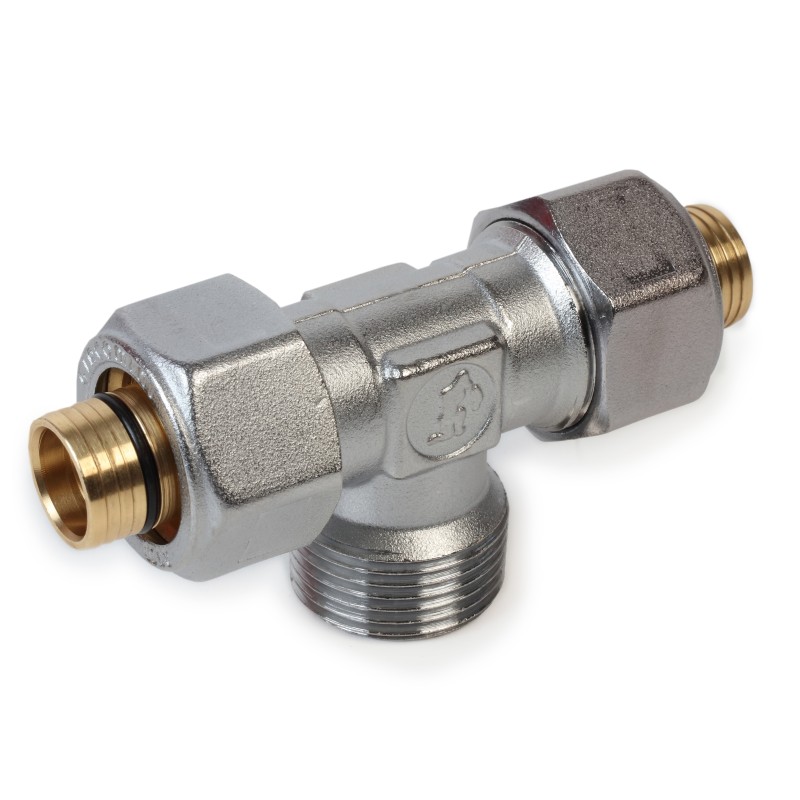 Raccordo a T filettato maschio misura (26 x 3) x 3/4" x (26 x 3) R568MX062 1