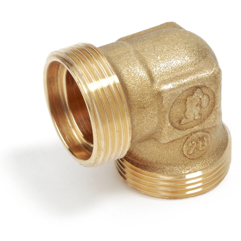 Raccordo curvo 90° con attacchi per adattatore tubo rame, plastica o multistrato 28 x 28 R561RY010 1