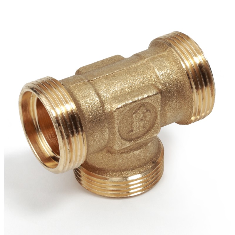 Raccordo a T 22 x 22 x 22 con attacchi per adattatore tubo rame, plastica o multistrato R564RY009 1