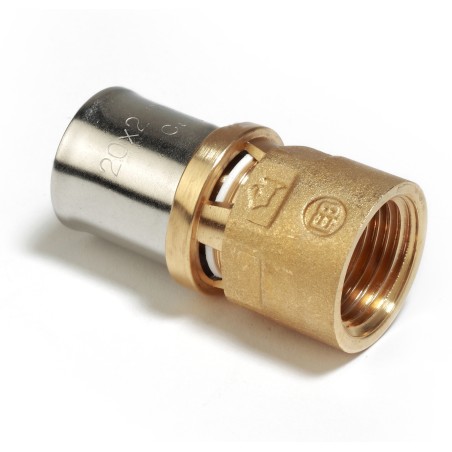 Raccordo diritto filettato femmina a pressare multipinza ø 1/2" x (16 x 2) mm RM109Y033 1