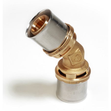 Raccordo curvo 45° a pressare multipinza ø 50 x 4 mm RM144Y013 1