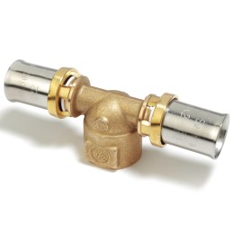 Raccordo a Tee filettato femmina a pressare multipinza ø 3/4" x (40 x 3,5) mm RM154Y056 1