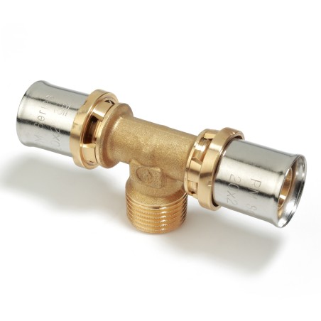 Raccordo a Tee filettato maschio dimensione ø 3/4" x (26 x 3) RM153Y049 1