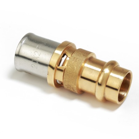 Raccordo Barrow G1/4 A Compressione Per Tubo Rigido 14 Mm, Doppia Guarnizione, Argento
