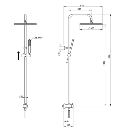 Colonna doccia con deviatore COLONNE DOCCIA Cisal DSV7201021 DSV7201021 3
