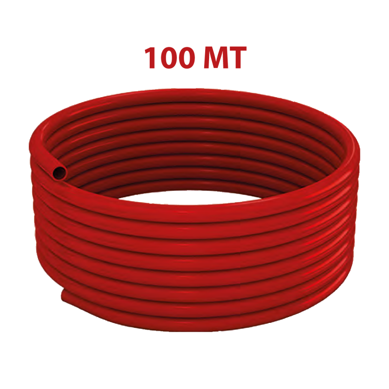 Tubo rosso 100 m in PE-RT con barriera antiossigeno 17 x 2 GIACOMINI R978Y233 1