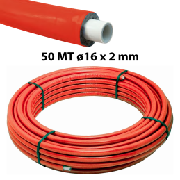 Tubo multistrato rosso PEX-b/Al/PEX-b 50 m ø 16 x 2 mm GIACOMINI