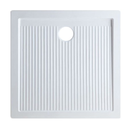 Piatto doccia Ferdy quadrato cm 80x80 bianco lucido ceramica azzurra PFPD08008065BI 1