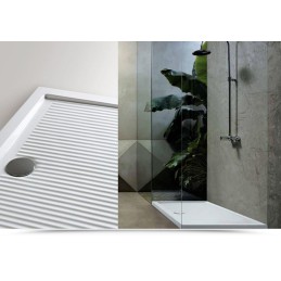 Piatto doccia Ferdy quadrato cm 80x80 bianco lucido ceramica azzurra PFPD08008065BI 3