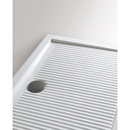 Piatto doccia Ferdy rettangolare cm 90x70 bianco lucido ceramica azzurra PFPD09007065BI 3