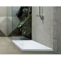 Piatto doccia Ferdy rettangolare cm 90x70 bianco lucido ceramica azzurra PFPD09007065BI 5