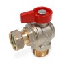 Valvola a sfera a squadra attacchi filettati M-F 1/2" R780PX013 R780PX013 1