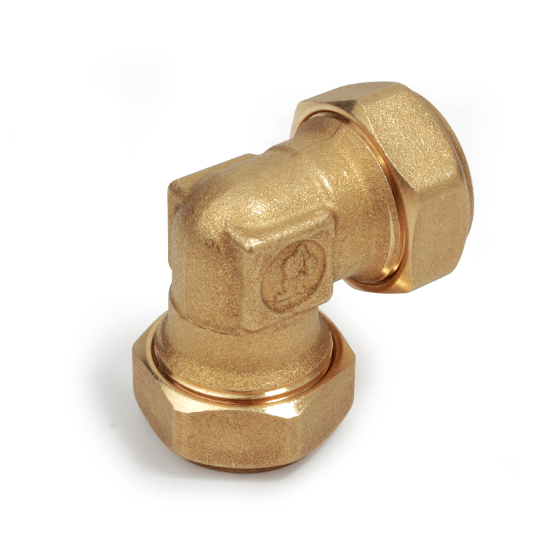Raccordo curvo 90°, ø 15 x 15 mm per tubo rame in ottone R561Y006 1