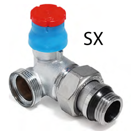 Valvola termostatizzabile a doppia squadra G 1/2"M x G 1/2"F SX, R403X054 R403X054 1