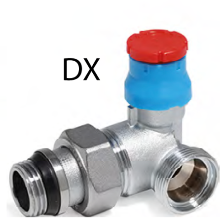 Valvola termostatizzabile a doppia squadra G 3/8"M x G 3/8"F DX, R403X062 R403X062 1