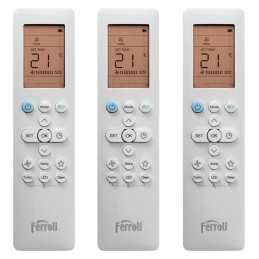Condizionatore trial split Ferroli Ambra 7000+9000+9000 BTU inverter A++ Wi-Fi incluso 2CP0000F + 2CP0001F + 2CP0001F + 2CP001CF