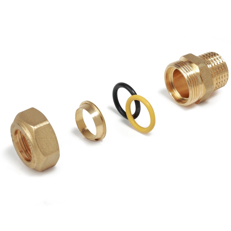 Raccordo diritto filettato maschio per tubi in rame ø 3/8" x 6 R180MY101 1 Raccordo diritto filettato maschio per tubi in rame ø 3/8" x 6 R180MY101 1