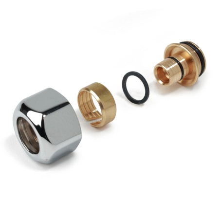 Adattatore cromato lucido per tubi in plastica o multistrato ø 16 x (16 x 2,2) mm T179MX010 1