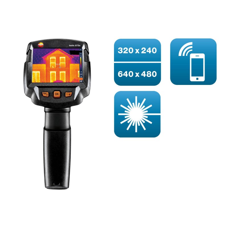 testo 872s - Termocamera (320 x 240 pixel, 640 x 480 pixel, app, laser) 0560 8725 1