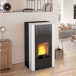 Termostufa idro a pellet nocciolino Venua 15 KW Bianco 412-PSVEN-15BI 2