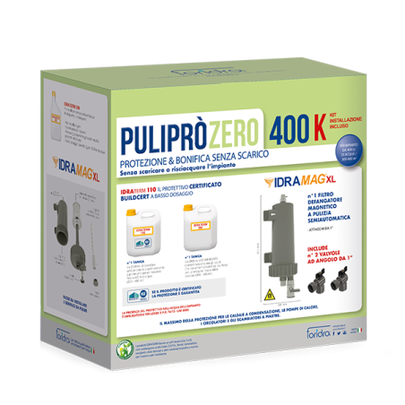 Kit defangatore e bonifica IDRATERM PULIPRÒ ZERO 400K Foridra PULIPZ4K PULIPZ4K 1