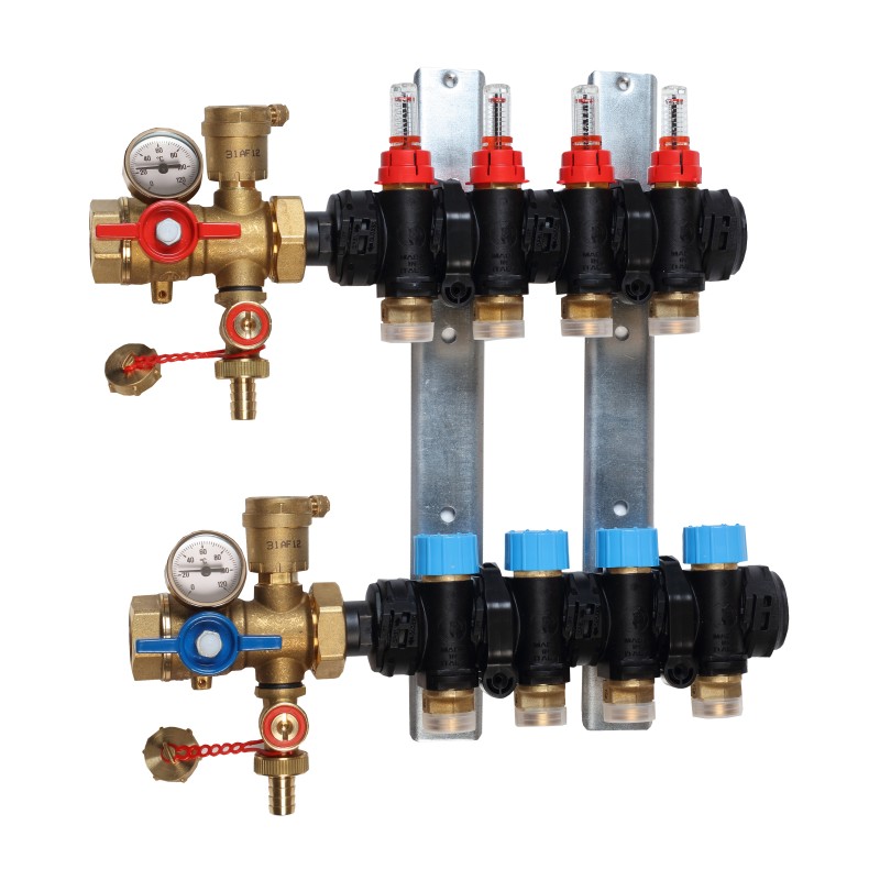 Kit Collettore Modulare Giacomini R553FP305 G 1" x 3/4"E /5 derivazioni in Tecnopolimero R553FP305 1