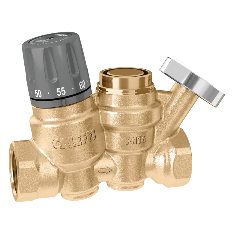 Regolatore Termostatico Rp 1 1/4" F e DN 32 per circuiti di ricircolo acqua calda sanitaria Caleffi 116270 116270 1