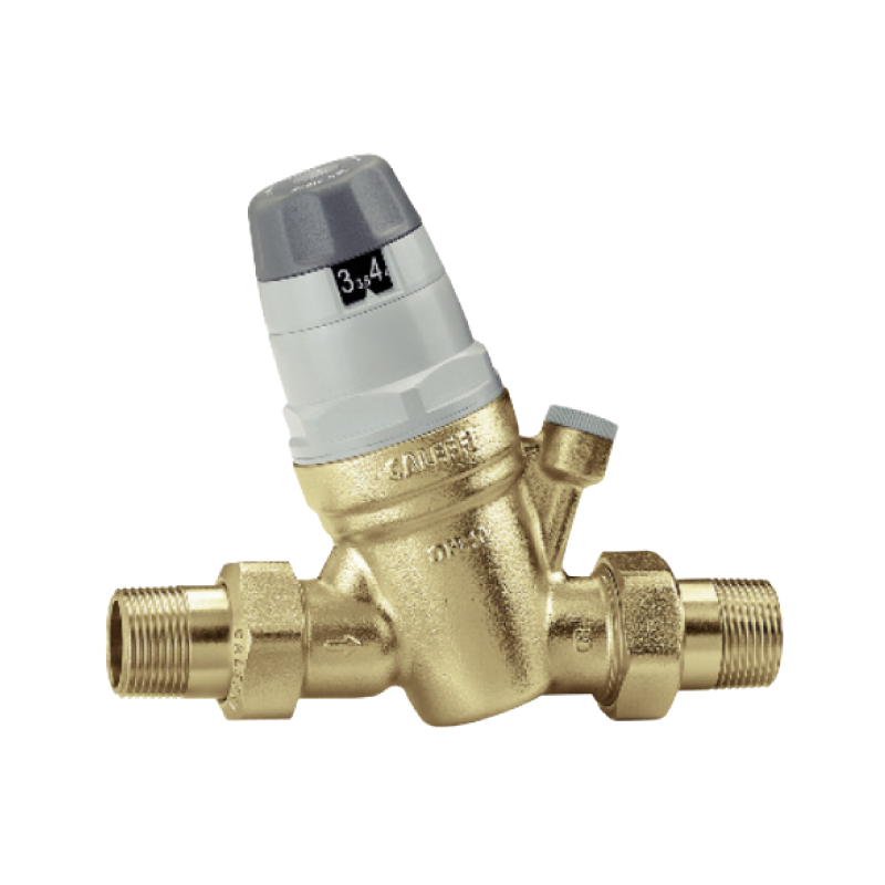 Riduttore di pressione Ø 1 1/2" bocchettone con cartuccia monoblocco estraibile, attacco manometro 1/4”F Caleffi 535080 535080 1