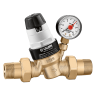 Riduttore di pressione Ø R 3/4" M bocchettone con cartuccia monoblocco estraibile, con manometro 0-10 bar. Caleffi 535051H 53505