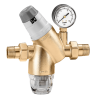Riduttore di pressione R 3/4" M bocchettone cartuccia monoblocco estraibile, manometro in acciaio 0–10 bar Caleffi 535151 535151
