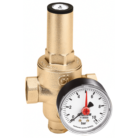 Riduttore di pressione Ø G 3/4"F bocchettone DN 20 con cartuccia estraibile, con manometro 0-25 bar Caleffi 536251 536251 1