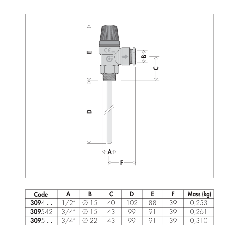 VK125V1036B valvola a gas combinata con giunto