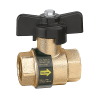 Valvola a sfera con ritegno incorporato G 1" F femmina - femmina, manopola a farfalla, DN 25 Caleffi 323062 323062 1