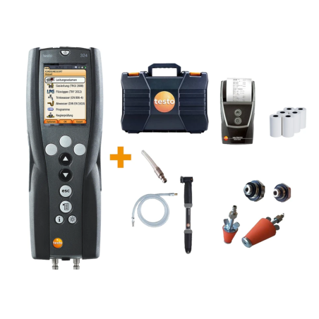Testo 324 kit Avanzato con serbatoio per installatori 0563 3240 72 1