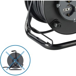 Electraline 49027 Prolunga Elettrica con Avvolgicavo 25 mt 4 prese polivalenti 49027 4