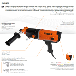 Carotatrice KDM 2200 Kapriol 57098 con Tre Velocità 57098 2 Carotatrice KDM 2200 Kapriol 57098 con Tre Velocità 57098 2
