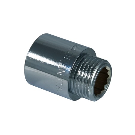 Prolunga M-F in Ottone Cromato 3/8" x 15 - Codice 110C3815 TDM BRASS 110C3815 1