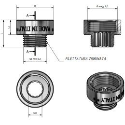 Prolunga Ridotta F-M in Ottone Cromato 1" x 3/4" - Codice 111C0134 TDM BRASS 111C0134 2