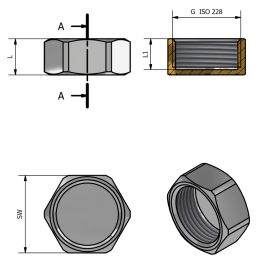 Tappo Femmina in Ottone Cromato 3/4" - Codice 107C34 TDM BRASS 107C34 2
