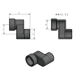 Raccordo Eccentrico Ottone M/F Nichelato 1/2" x 20 - Codice DRN1220 TDM BRASS DRN1220 2