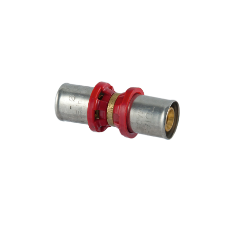 Raccordo Dritto Doppio per Tubi in Plastica o Multistrato 63x4,5 - 63x4,5 - Codice 164063 TDM BRASS 164063 1